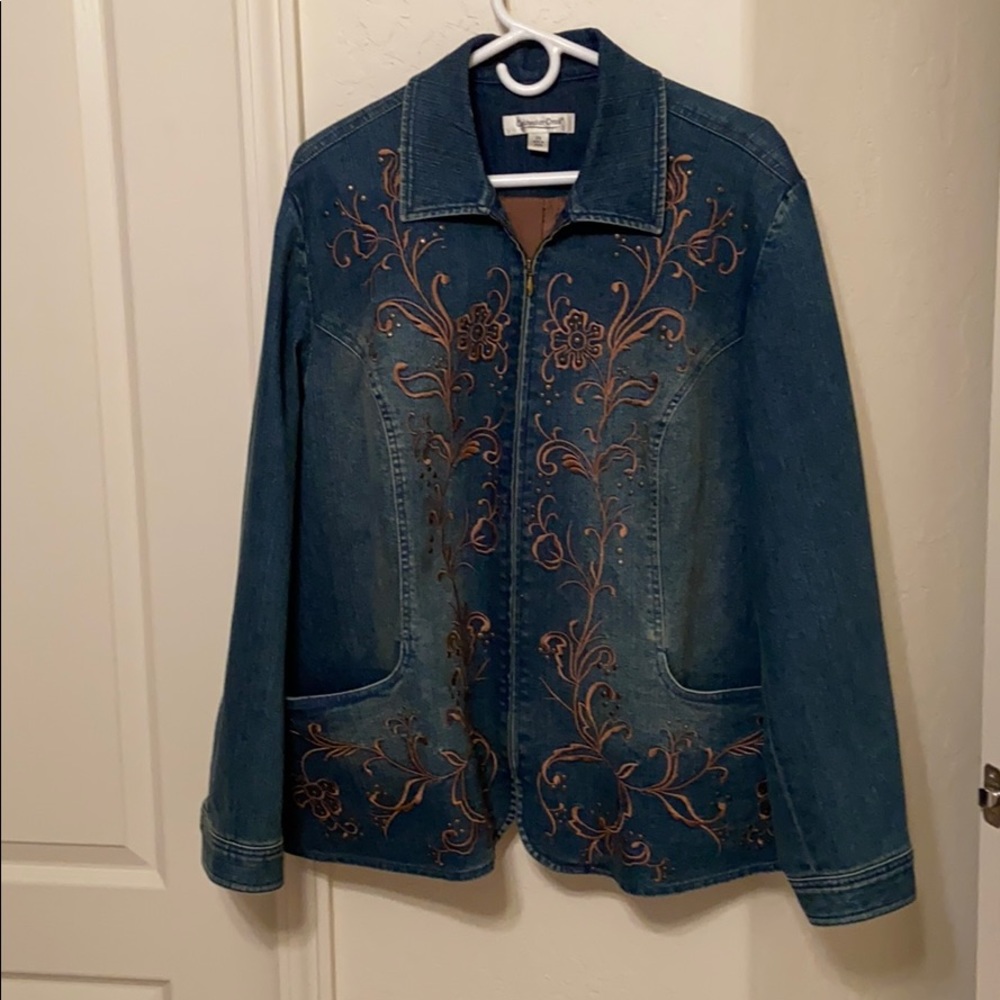 Stunning embroidered denim jacket